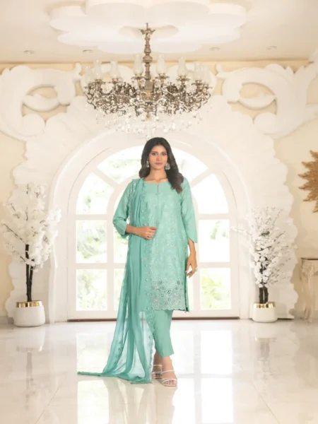 Zarna By Tawakkal 3-PC Laddies Unstitched Suit
