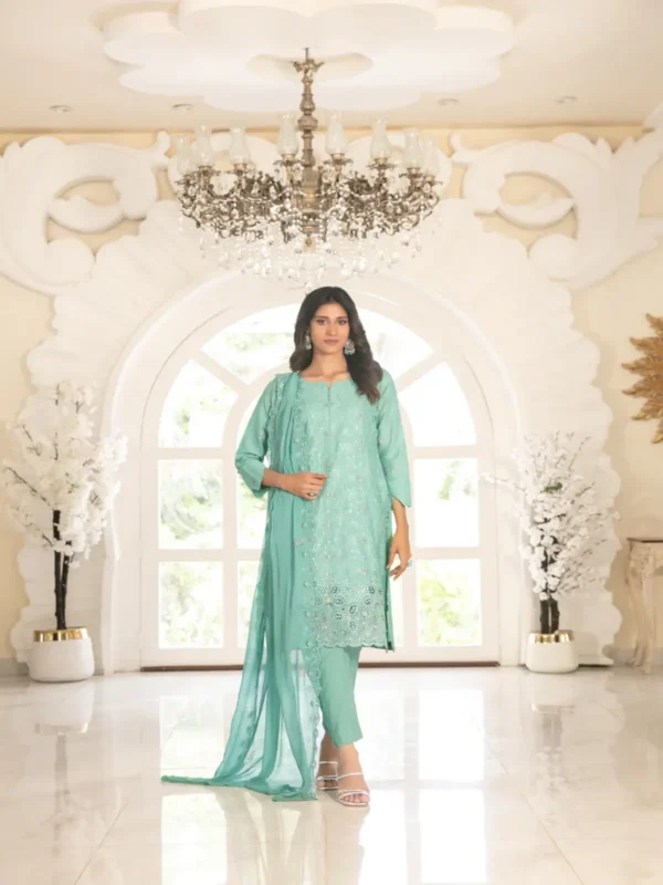 Zarna By Tawakkal 3-PC Laddies Unstitched Suit
