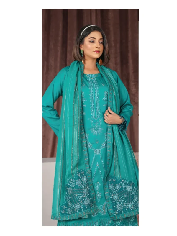 Summer 3-Piece Unstitched Ladies Suit Chashni By Faria - Image 2