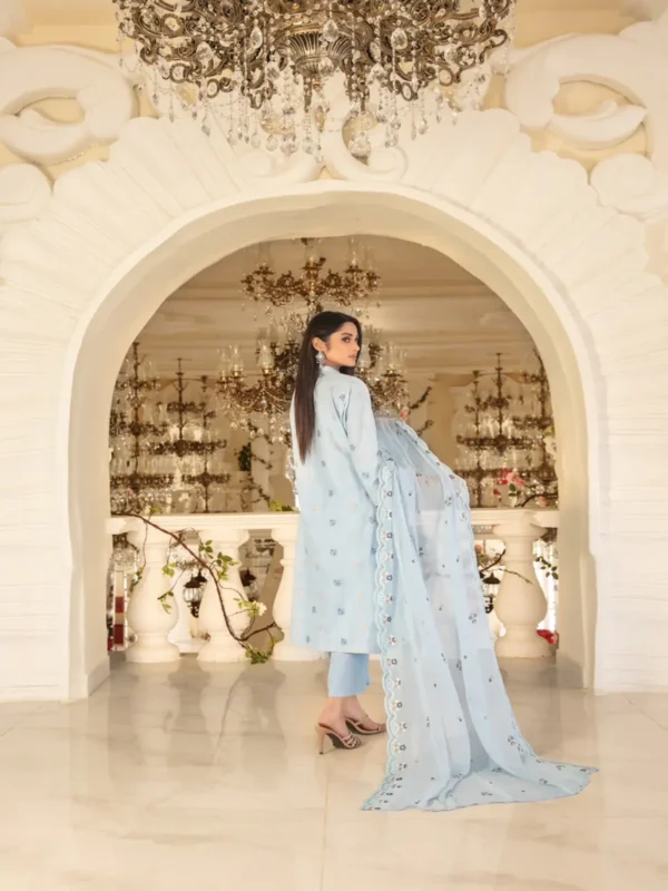 Zarna By Tawakkal 3-PC Laddies Unstitched Suit - Image 2