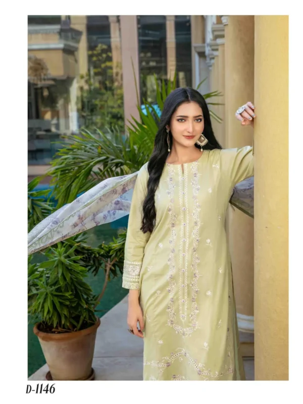 Zimmel By Tawakkal 3-PC Laddies Unstitched Suit - Image 2