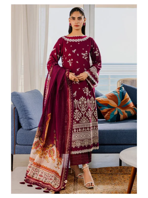 Zellbury 3-PC Cotton Unstitched Chikankari Suit