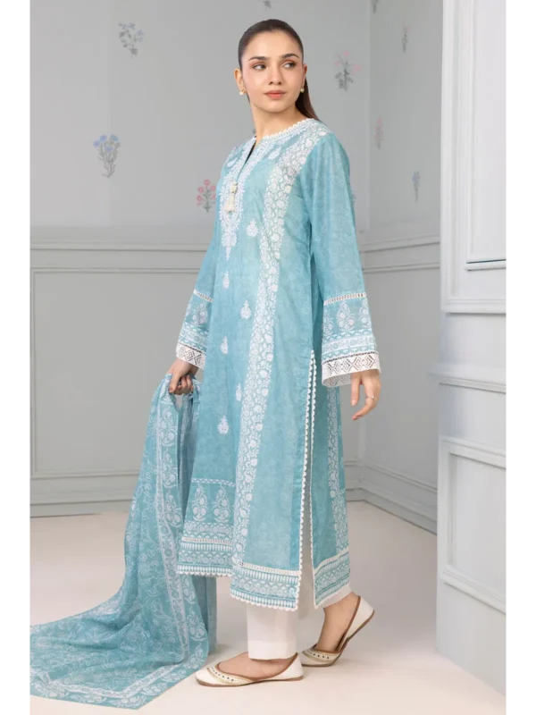 Zellbury 2-PC Digital Printed Vol 5 Unstitched Lawn Suit - Image 2
