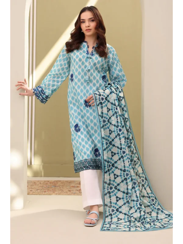 Zellbury 2-PC Digital Printed Vol 5 Unstitched Lawn Suit - Image 2
