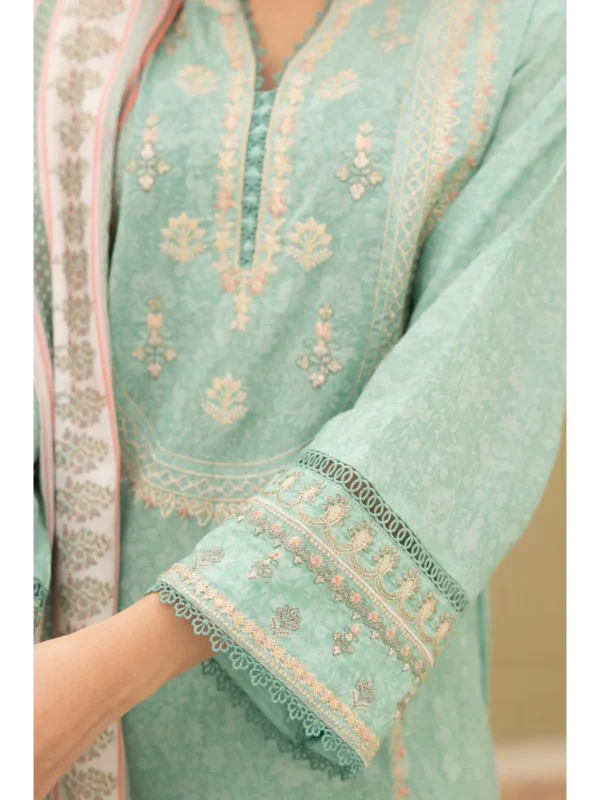 Zellbury 3-PC Digital Printed Vol 5 Unstitched Lawn Suit - Image 2
