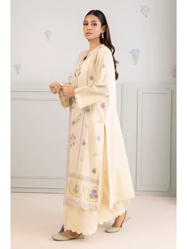 Zellbury 3-PC Digital Printed Vol 5 Unstitched Lawn Suit - Image 3