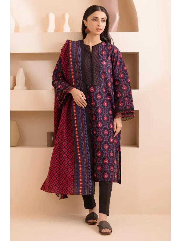 Zellbury 2-PC Digital Printed Vol 5 Unstitched Lawn Suit - Image 2