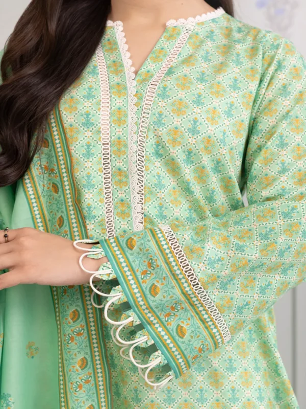 Zellbury 2-PC Digital Printed Vol 6 Unstitched Lawn Suit - Image 2