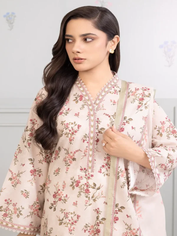 Zellbury 2-PC Digital Printed Vol 6 Unstitched Lawn Suit - Image 2