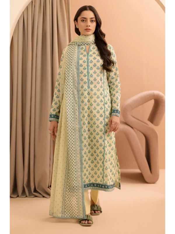 Zellbury 3-PC Digital Printed Vol 5 Unstitched Lawn Suit - Image 2