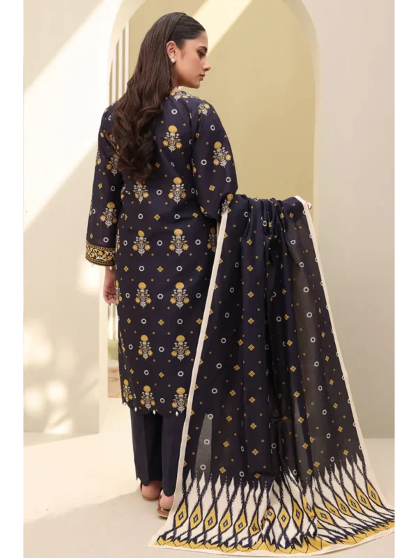 Zellbury 3-PC Digital Printed Vol 5 Unstitched Lawn Suit - Image 3