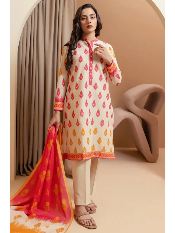 Zellbury 3-PC Digital Printed Vol 5 Unstitched Lawn Suit - Image 2