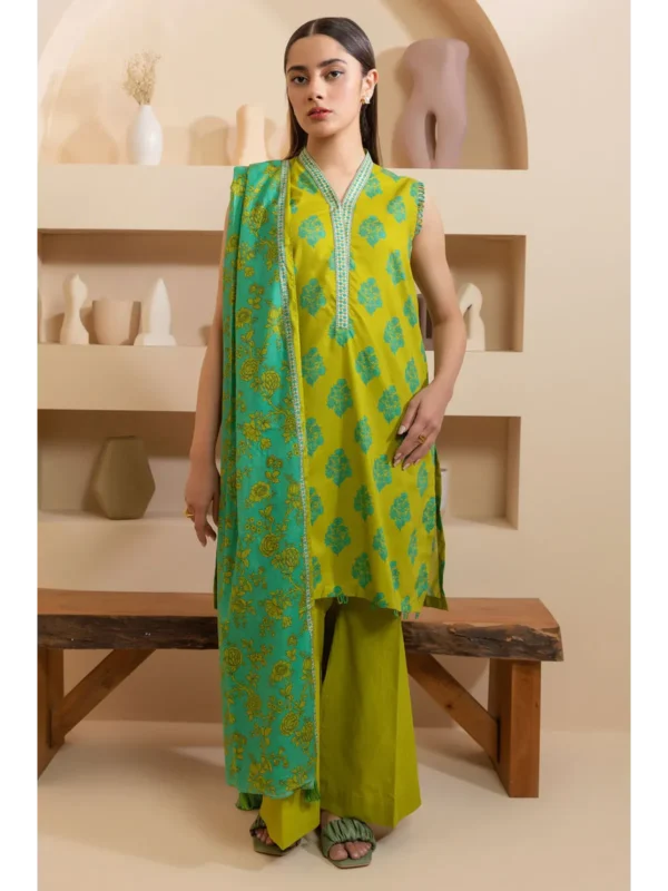 Zellbury 3-PC Digital Printed Vol 5 Unstitched Lawn Suit - Image 3
