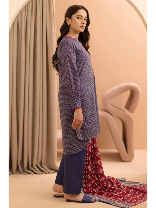 Zellbury 3-PC Digital Printed Vol 5 Unstitched Lawn Suit - Image 3