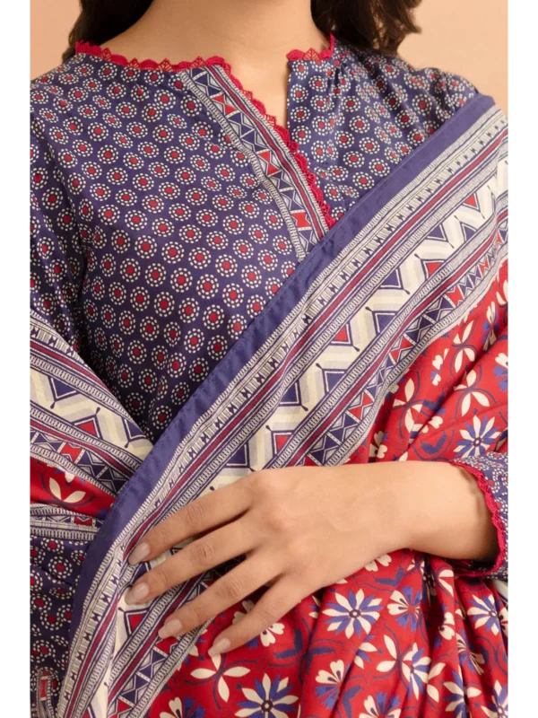 Zellbury 3-PC Digital Printed Vol 5 Unstitched Lawn Suit - Image 2