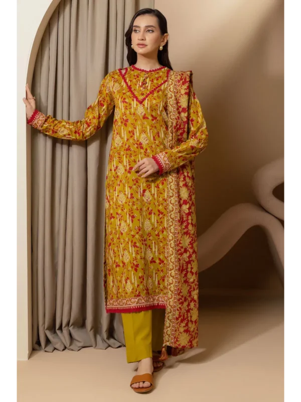 Zellbury 3-PC Digital Printed Vol 5 Unstitched Lawn Suit - Image 2