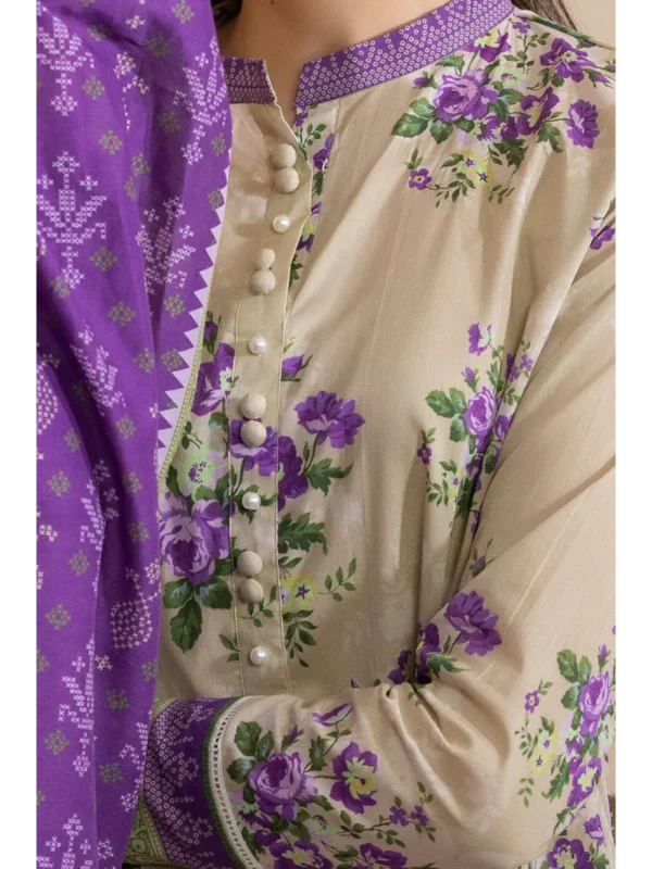 Zellbury 3-PC Digital Printed Vol 5 Unstitched Lawn Suit - Image 2