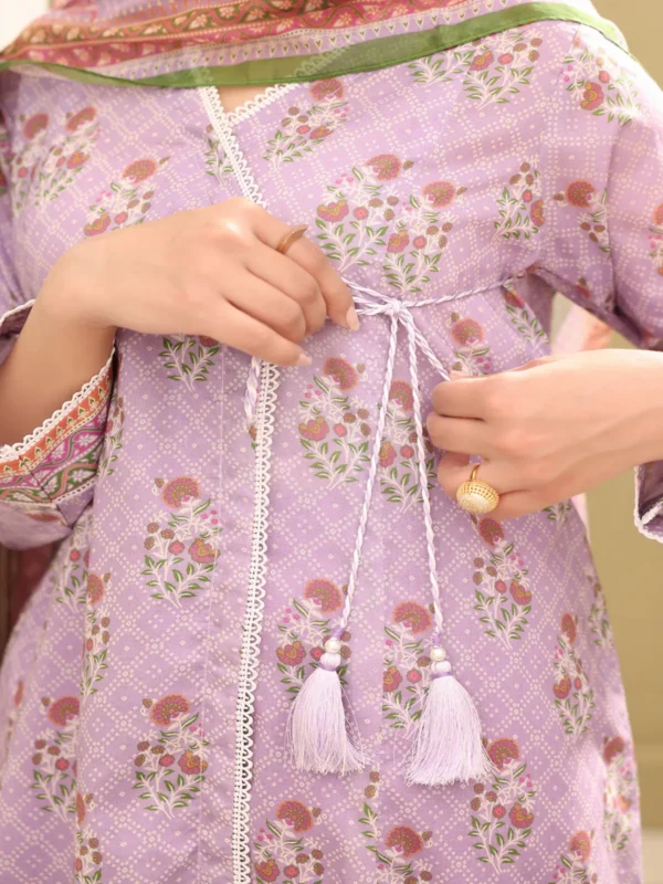 Zellbury 3-PC Digital Printed Vol 6 Unstitched Lawn Suit - Image 2