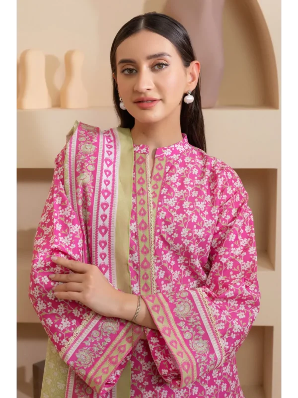 Zellbury 3-PC Digital Printed Vol 5 Unstitched Lawn Suit - Image 2