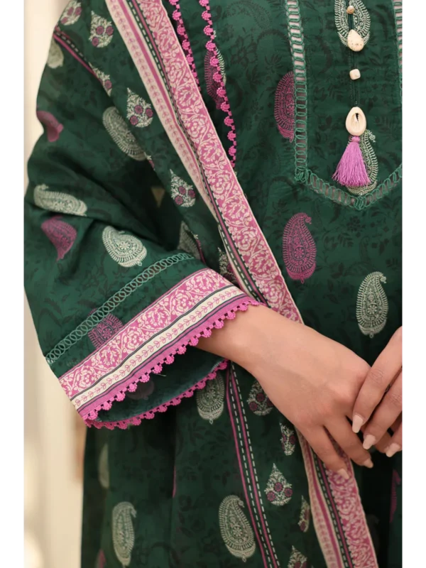 Zellbury 3-PC Digital Printed Vol 5 Unstitched Lawn Suit - Image 2