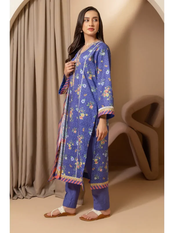 Zellbury 3-PC Digital Printed Vol 5 Unstitched Lawn Suit - Image 3