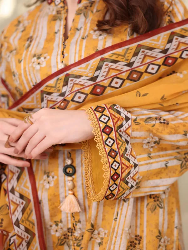 Zellbury 3-PC Digital Printed Vol 6 Unstitched Lawn Suit - Image 2