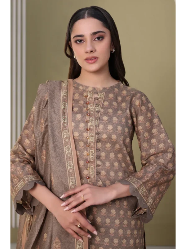Zellbury 3-PC Digital Printed Vol 5 Unstitched Lawn Suit - Image 2