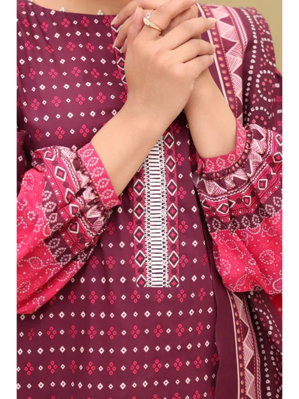 Zellbury 3-PC Digital Printed Vol 5 Unstitched Lawn Suit - Image 2
