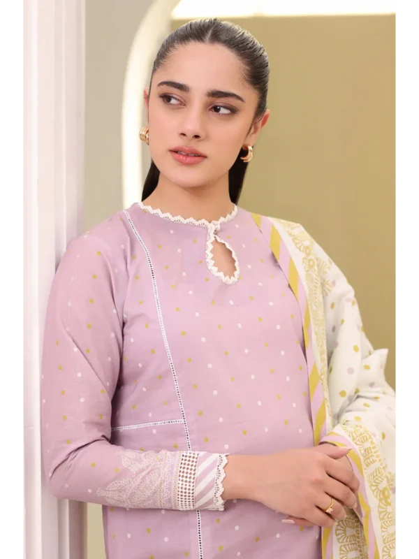 Zellbury 3-PC Digital Printed Vol 5 Unstitched Lawn Suit - Image 2