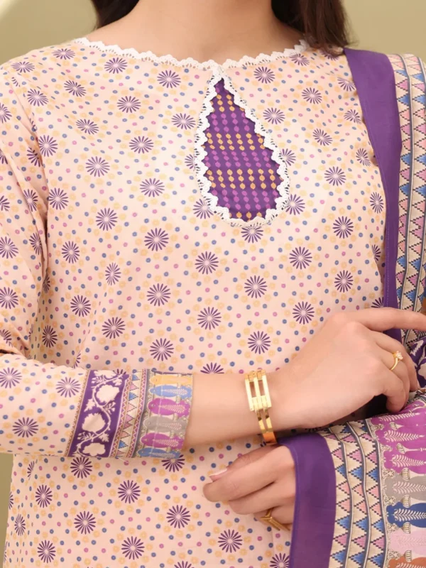 Zellbury 3-PC Digital Printed Vol 6 Unstitched Lawn Suit - Image 2
