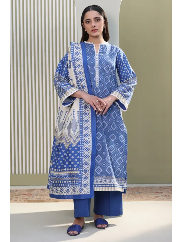 Zellbury 3-PC Digital Printed Vol 5 Unstitched Lawn Suit - Image 3