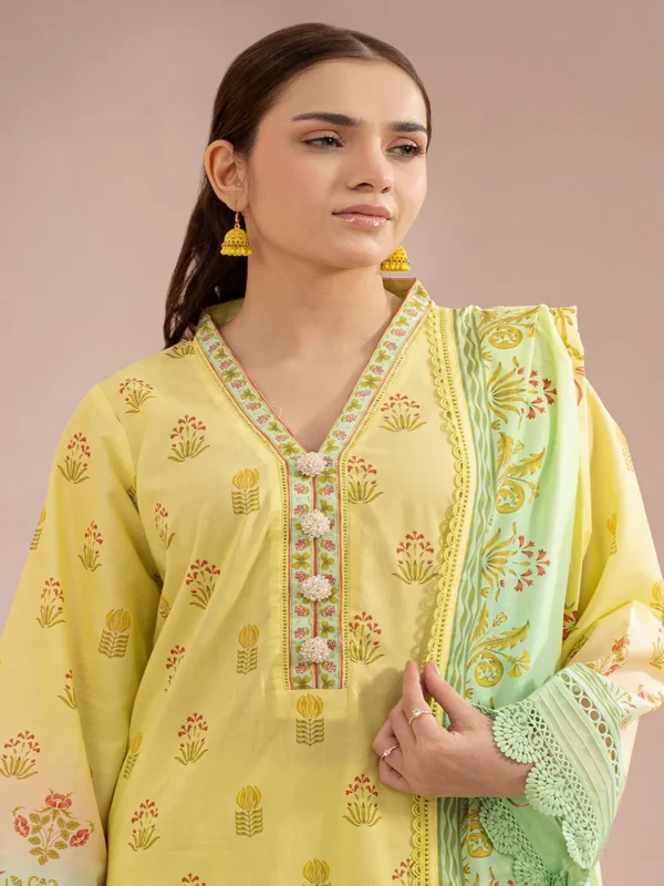 Zellbury 3-PC Digital Printed Vol 6 Unstitched Lawn Suit - Image 2