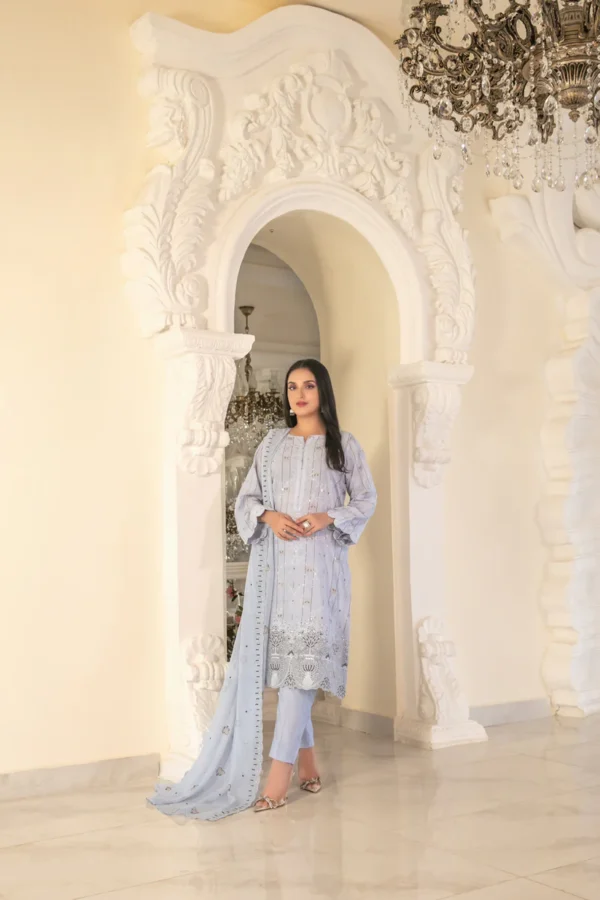 Zarna By Tawakkal 3-PC Laddies Unstitched Suit