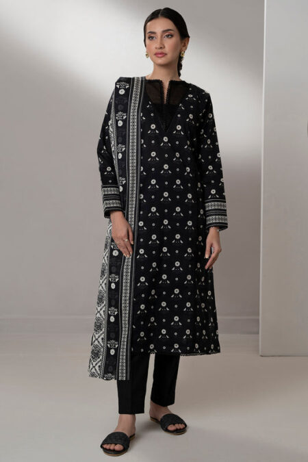 Zellbury 2-PC Digital Printed Unstitched Lawn Suit MonoChorme Collection