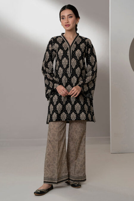 Zellbury 2-PC Digital Printed Unstitched Lawn Suit MonoChorme Collection
