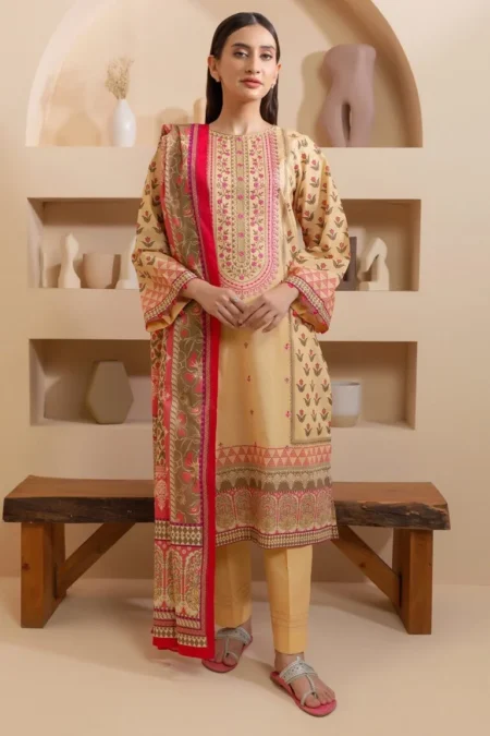 Zellbury 3-PC Digital Printed Vol 7 Unstitched Lawn Suit