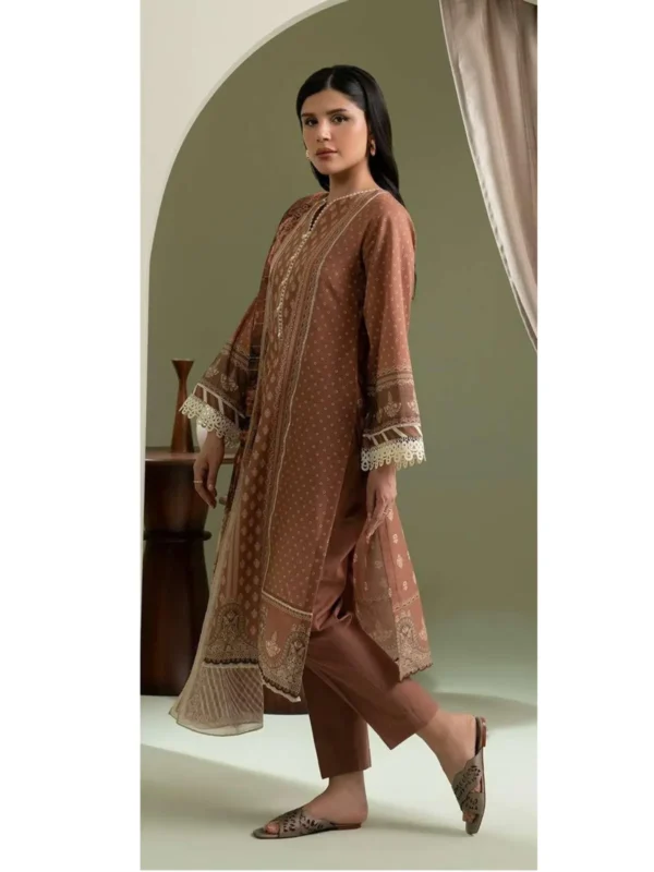 Zellbury 3-PC Digital Printed Vol 8 Unstitched Lawn Suit - Image 2