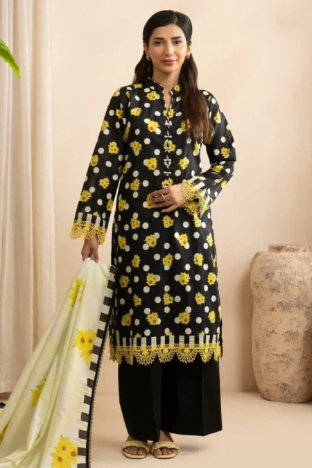 Zellbury 3-PC Digital Printed Vol 9 Unstitched Lawn Suit